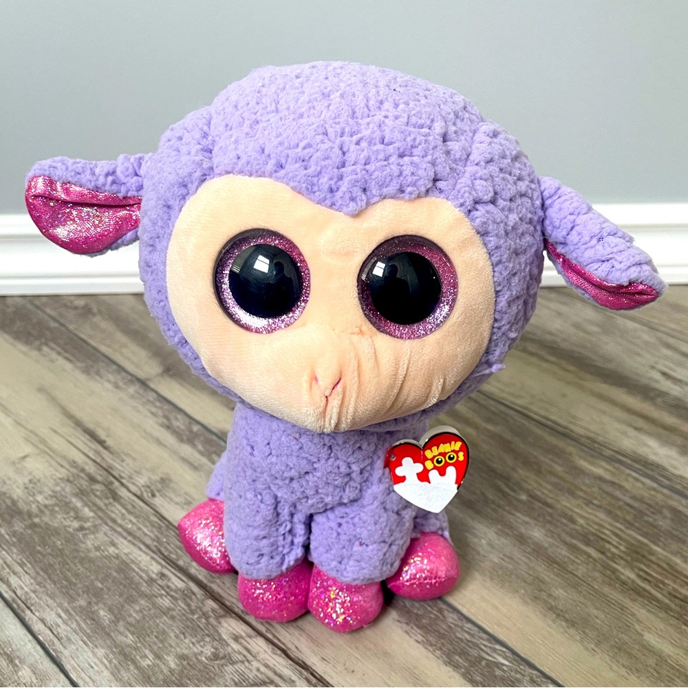 TY Lavender Lamb Beenie-Boo